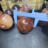 En gros Naturel Rouge Poli Boule Cristal Artisanat Pierre Guérison Rouge Feu Quartz Sphère Pour La Décoration