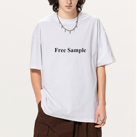 T-shirt unisexe noir oversize 100 % coton, col rond, épaules tombantes, manches courtes, streetwear, uni, vierge