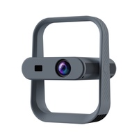 Projecteur LCD Portable Mini Gimbal à Focale Électrique, Correction Automatique de la Distorsion Trapézoïdale, Courte Portée, WiFi, Bluetooth, Android 14 Proyector
