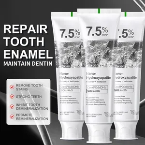 Dentifricio all'ingrosso con 7,5% di nano-idrossiapatite senza fluoro, sbianca i <span class=keywords><strong>denti</strong></span>, rimuove le macchie, protegge lo smalto <span class=keywords><strong>per</strong></span> <span class=keywords><strong>denti</strong></span> <span class=keywords><strong>sensibili</strong></span> - Product Image 3