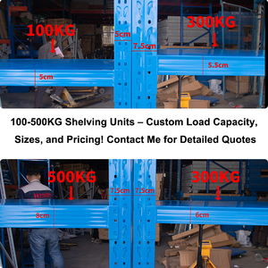 Ayarlanabilir endüstriyel depolama rafları ev süpermarket rafları demir istifleme rafları depo çelik Metal sergileme standı karton için - Product Image 2