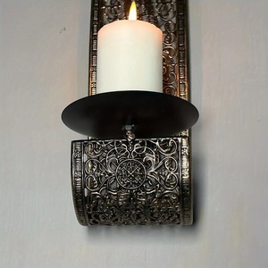 Support mural créatif en fer forgé à motif ajouré pour <span class=keywords><strong>bougie</strong></span>, ornement décoratif de style moyen-oriental - Product Image 4