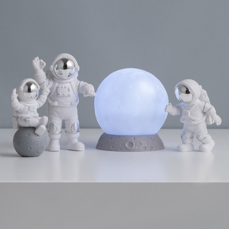 Conjunto de tres piezas de plata trompeta luna blanca