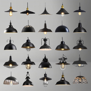 Retro Industrial Pendant Lamp Shade Round <b>E26</b> LED Single Head Chandelier For Coffee Shop Salon Bar Restaurant Lighting - Product Image 1