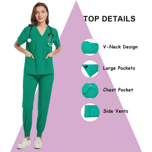 Conjuntos de uniformes médicos de moda para Mujer Uniformes Medicos Mujer Talla Plus Accesorios de enfermera para el trabajo <span class=keywords><strong>Recepcionista</strong></span> de hospital - Product Image 4