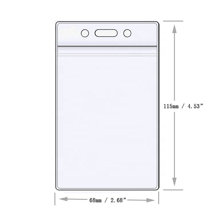 Transparent, Vertical 68x115mm