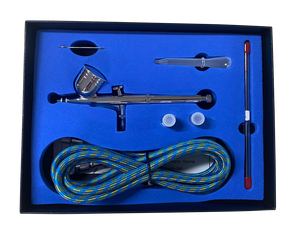 <span class=keywords><strong>Pistolet</strong></span> <span class=keywords><strong>aérographe</strong></span> professionnel en métal durable pour salon, atelier d'art, peinture industrielle, écologique, alimentation par gravité, buses de 0,4 mm - Product Image 1