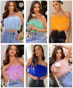 Canottiere in pelliccia <span class=keywords><strong>di</strong></span> <span class=keywords><strong>piume</strong></span> naturali senza spalline senza maniche avvolge tubi <span class=keywords><strong>di</strong></span> pelliccia <span class=keywords><strong>di</strong></span> <span class=keywords><strong>piume</strong></span> <span class=keywords><strong>di</strong></span> struzzo soffici donne <span class=keywords><strong>di</strong></span> lusso Crop <span class=keywords><strong>Top</strong></span> <span class=keywords><strong>di</strong></span> <span class=keywords><strong>piume</strong></span> rosa - Product Image 5