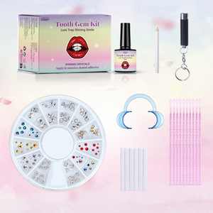 Vendita all'ingrosso calda denti dentali gemma decorazione dente Set Kit con luce di indurimento e colla solido di cristallo di gemme dentarie di cristallo - Product Image 1