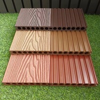 Revêtement de terrasse WPC co-extrudé de luxe, revêtement de sol en bois-plastique de haute qualité, durable, imperméable, pour villa, cour, terrasse