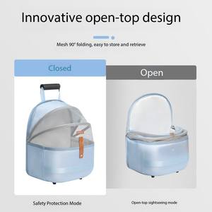 Katlanabilir file kumaş evcil hayvan sırt çantası emniyet kayışı toka ile köpek seyahat için açık eylem için tam alan hafif evcil hayvan taşıyıcı - Product Image 3