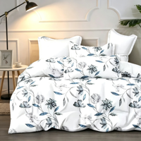 Parures de lit de luxe imprimées en 3D sur mesure, motifs modernes, ensemble housse de couette et draps blancs toutes saisons pour chambre à coucher