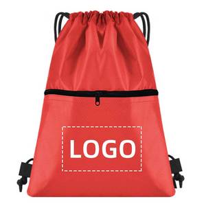 Professional Draw <b>String</b> Sack Pack With Logo Designer Custom Polyester Sport Drawstring <b>Bags</b> Custom <b>String</b> Backpack With Zipper - Product Image 4