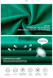 T-shirt de golf vierge de marque personnalisée d'approvisionnement d'usine Polo pour hommes Polo en coton CVC lourd 3XL - Product Image 2