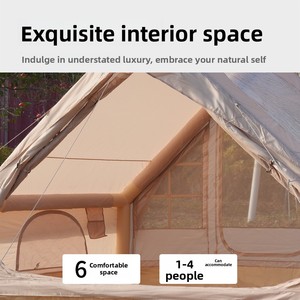 <span class=keywords><strong>Tente</strong></span> gonflable pliable monocouche de 6,3 m² en tissu Oxford imperméable avec toit à pignon pour camping, commande minimale d'une pièce - Product Image 4