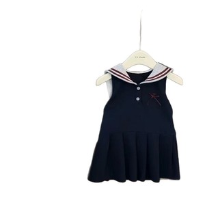 Child Star Circle Girls Sleeveless Sailor Collar Dress Breathable Pleated Skirt School Style - Product Image 5