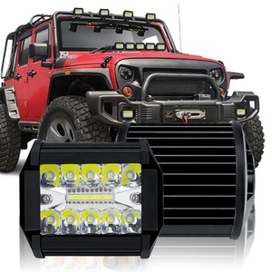 XOVY Wholesale Offroad Cars White Amber 3 Inch 60w <b>Strobe</b> Flash <b>Light</b> Spot Flood Combo Led Work <b>Light</b> Bar - Product Image 1