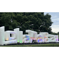 Événement promotionnel de grande taille annonçant des lettres gonflables avec le panneau gonflable de signe de mots de décoration de lumière de LED pour l'événement