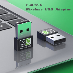 <span class=keywords><strong>USB</strong></span> 2.0 600Mbps Dual Band Card mạng 2.4G & 5.8G không dây <span class=keywords><strong>Wifi</strong></span> Adapter cho PC máy tính xách tay nội bộ 2.4GHz Tần số - Product Image 3