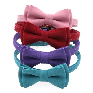 <span class=keywords><strong>Collare</strong></span> per Gatti Regolabile con Fiocco, <span class=keywords><strong>Collare</strong></span> con Campanello in Morbido Velluto Colorato Stile Macaron, Fibbia in Poliestere - Product Image 2