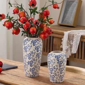 Vase de table en céramique <span class=keywords><strong>bleu</strong></span> et blanc Art Déco, nouvelle collection, pot de fleurs hydratant, décoration pour salon et entrée - Product Image 5