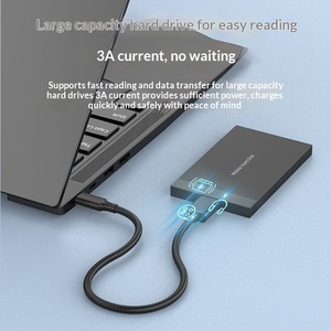 สายเคเบิลฮาร์ดไดรฟ์ภายนอกความเร็วสูง <span class=keywords><strong>USB</strong></span> 3.0 พร้อม PVC สีดำ Type-C ถึง <span class=keywords><strong>Micro</strong></span>-<span class=keywords><strong>B</strong></span> สำหรับแล็ปท็อปและสมาร์ทโฟน - Product Image 4
