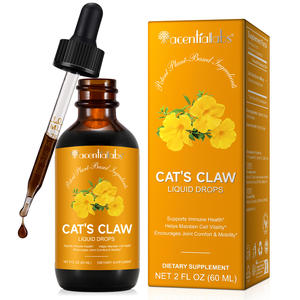 Acentiallabs Extrait Végétal de Griffes de Chat en Gouttes Liquides – Complément Alimentaire Pur Végétalien à Base de Teinture d'Herbe de Griffes de Chat <span class=keywords><strong>pour</strong></span> le Soutien de la Vitalité - Product Image 1