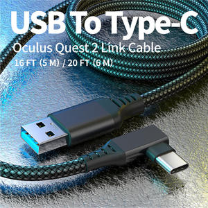 Cable de Enlace de 6M 5M 3M para Oculus Quest 2, Cables USB3.1 de Carga Rápida para <span class=keywords><strong>Quest2</strong></span> <span class=keywords><strong>VR</strong></span>, Carga Rápida de Datos, Accesorios para Auriculares <span class=keywords><strong>VR</strong></span> - Product Image 6