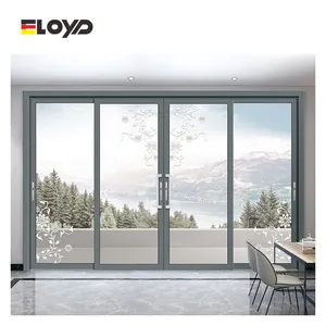 Eloyd Glass Sliding Door Glazen Schuifwand Aluminum doors For Louvered Pergola/Wooden Pergola/Patio Cover