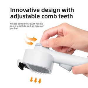 Peigne à picots pour animaux de compagnie (chats et chiens) – Démêlant universel pour poils longs et courts, auto-nettoyant, pour démêler les nœuds - Product Image 4