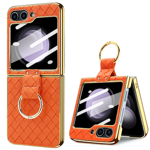 VIETAO Venta caliente para <span class=keywords><strong>Samsung</strong></span> <span class=keywords><strong>Galaxy</strong></span> <span class=keywords><strong>Z</strong></span> <span class=keywords><strong>Flip</strong></span> 6 Funda de teléfono con membrana de carcasa Anillo de metal Funda de cuero PU para <span class=keywords><strong>Galaxy</strong></span> <span class=keywords><strong>Z</strong></span> Flip5 4 <span class=keywords><strong>3</strong></span> - Product Image 5