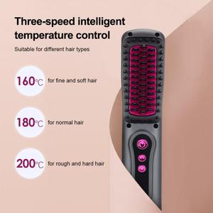 Lisseur de cheveux ionique sans fil rechargeable par USB, technologie à ions négatifs, 3 réglages de température, 4000 mAh, usage domestique - Product Image 3