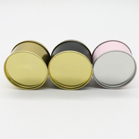 Boîte à thé ronde miniature de luxe personnalisée en gros, boîtes à café et à thé en métal vides avec impression multicolore