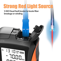 Medidor de Potencia Óptica con Localizador Visual de Fallas (VFL), Medidor de Luz de Fibra Óptica FTTH y Probador de Cables, Batería de Iones de Litio, Carga USB
