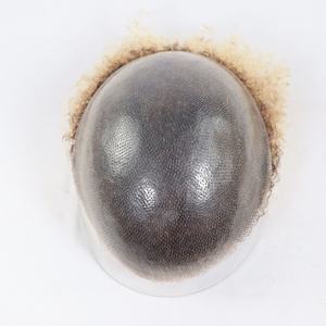 Pelucas de cabello humano para hombres, tupé de piel fina 100% virgen, Remy, marrón, Roots, <span class=keywords><strong>rubio</strong></span> <span class=keywords><strong>platino</strong></span>, <span class=keywords><strong>Color</strong></span> ombré, Pu - Product Image 5