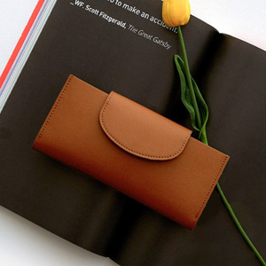 Cartera de golf de doble capa estilo japonés y coreano, en stock, sencilla, de cuero PU, para pasaporte, tarjetas, monedas. - Product Image 3