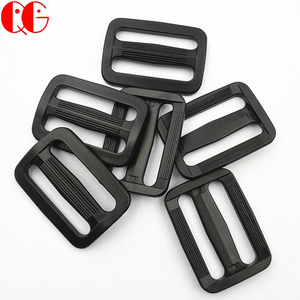Fibbia Scorrevole in Plastica Nera per Cinture, Zaini <span class=keywords><strong>e</strong></span> <span class=keywords><strong>Borse</strong></span>, Regolatore a Tripla Sponda per Cinghie, Bottone Scorrevole in Plastica Nera - Product Image 3