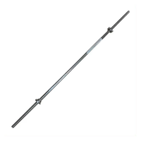 Barre de musculation droite de 150 cm pour salle de sport à domicile, barre standard chromée, poids libres pour la musculation