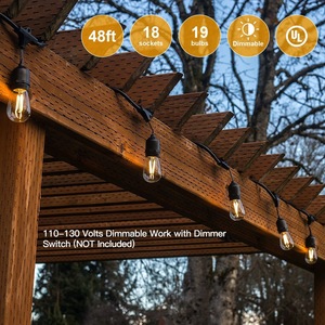 Outdoor IP65 Waterproof LED <b>String</b> Lights E27 Bulb <b>Garden</b> Patio Wedding Party Decor 50V440V Plastic Body 2-Year Warranty - Product Image 3