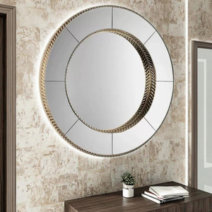 Specchio da Parete Moderno in Metallo e Vetro con Design Senza Cornice, Leggero, da Appendere in <span class=keywords><strong>Camera</strong></span> da Letto - Product Image 4