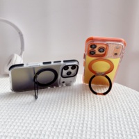 Coque de téléphone antichoc et colorée à support rotatif et changeant de couleur, de luxe léger et haut de gamme, pour filles, compatible iPhone 17 16 15 Pro Max