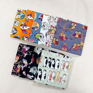 Factory Wholesale Eco-Friendly Cartoon Printed Drawstring Makeup Pouch Washed Canvas for <b>Handwarmer</b> Handbag Various Designs - Product Image 6