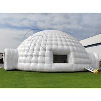 Dôme gonflable commercial de 18 m, tente igloo en PVC blanc 0,55 mm, garantie KARRY de 3 ans, capacité de 300-500 kg, structure de dôme gonflable, château