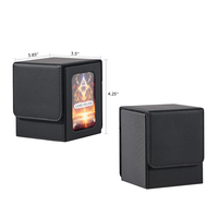 Boîte de rangement portable en cuir PU pour jeux de cartes avec fermeture magnétique, étui pour cartes à collectionner, boîte de rangement pour cartes UG/Magic/Yugioh/TCG