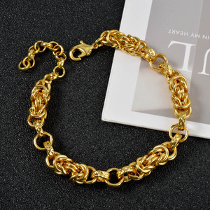 vintage reflective curved interlocked seamless thick woven <b>copper</b> homme elegant bulk wholesale <b>bracelets</b> - Product Image 5
