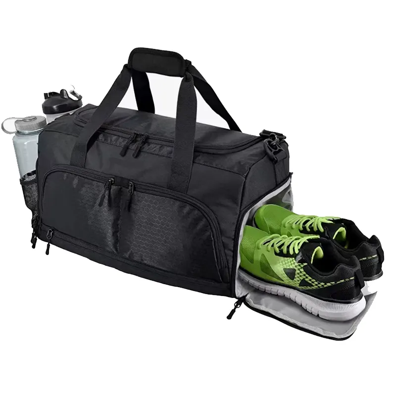 Large Capacity Women Men Workout Travel Sport Duffel Bag Gym Bag With Wet Pocket Shoes Compartment For Training