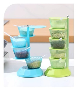 Вертикальная вращающаяся коробка для приправ с прозрачным вращающимся дизайном коробка для специй для соляной банки вращающаяся стойка для хранения кухонных инструментов - Product Image 2