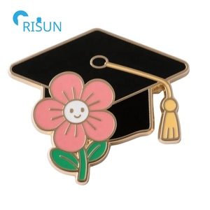 Cadeaux de remise de diplôme pour étudiants, chapeau d'enterrement de vie de jeune fille, Badges de revers en émail, broches, épingles de remise de diplôme personnalisées en émail - Product Image 6