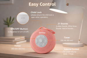 Máquina <span class=keywords><strong>de</strong></span> Sonido para Dormir <span class=keywords><strong>de</strong></span> Color Rosa con 15 <span class=keywords><strong>Horas</strong></span> <span class=keywords><strong>de</strong></span> Reproducción y Terapia <span class=keywords><strong>de</strong></span> Sonidos Naturales, Éxito <span class=keywords><strong>de</strong></span> Ventas en Alibaba - Product Image 3