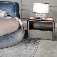 Lit plateforme rond en bois pour chambre à coucher, design moderne et confortable, taille king ou queen